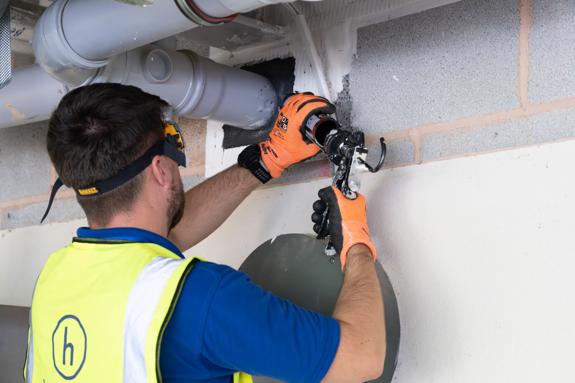 Fire stopping seal around cable penetrations