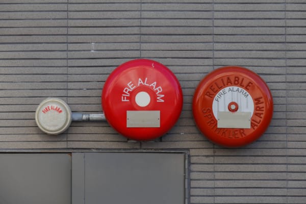 Office building fire alarm system installation